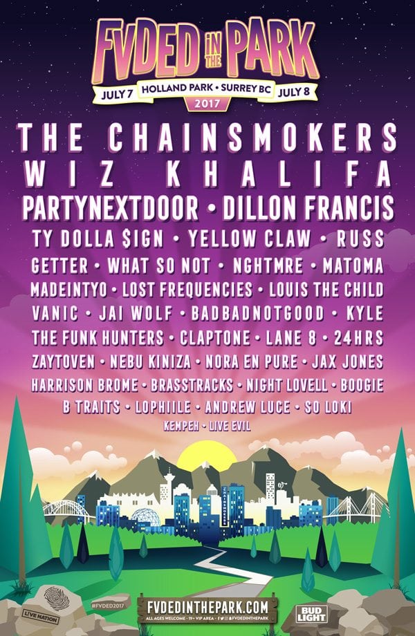 Fvded In The Park Drops 2017 & Announces The Chainsmokers as Headliners