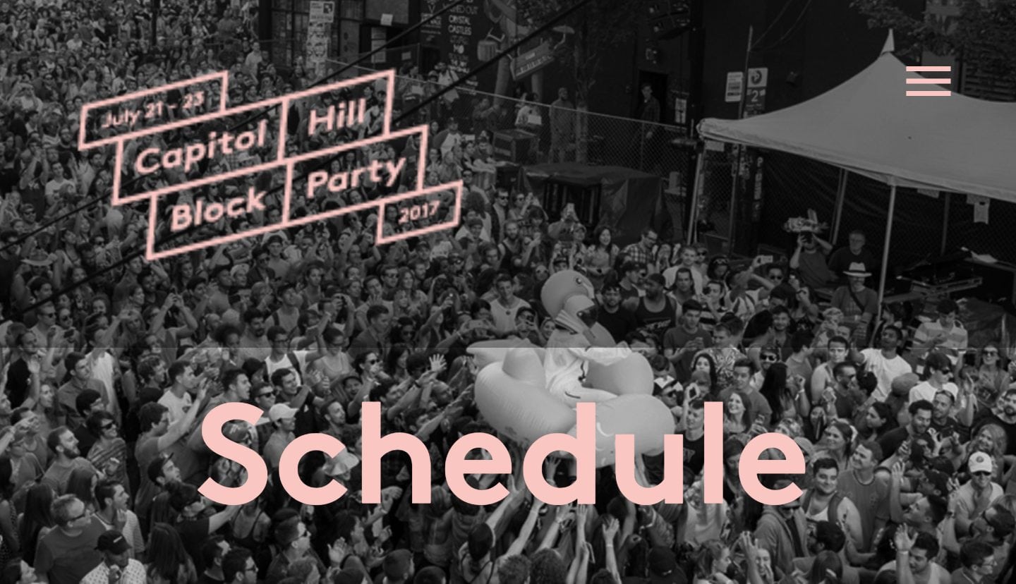 RMR's Saturday Schedule for Cap Hill Block Party