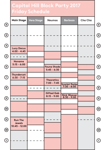 Block Party Schedule