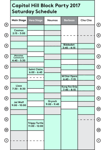 cap hill block party schedule