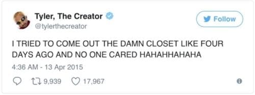 Is Tyler The Creator Admitting He's Gay? Let Us Know 