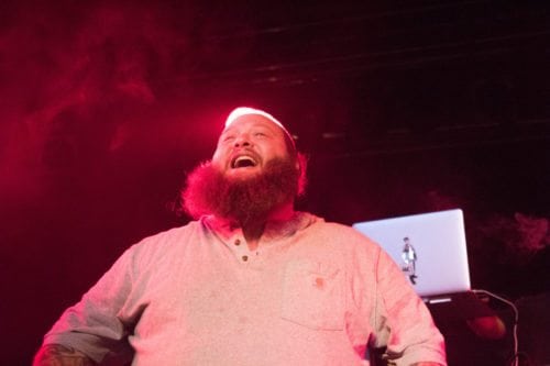 Action Bronson smokes