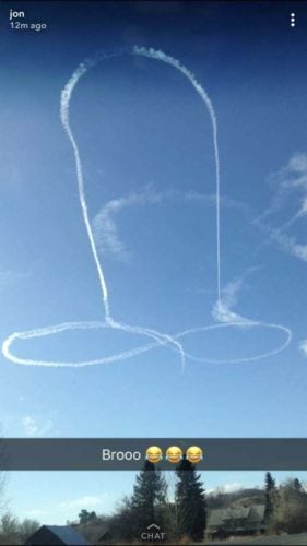 penis drew in the sky in Okanogan