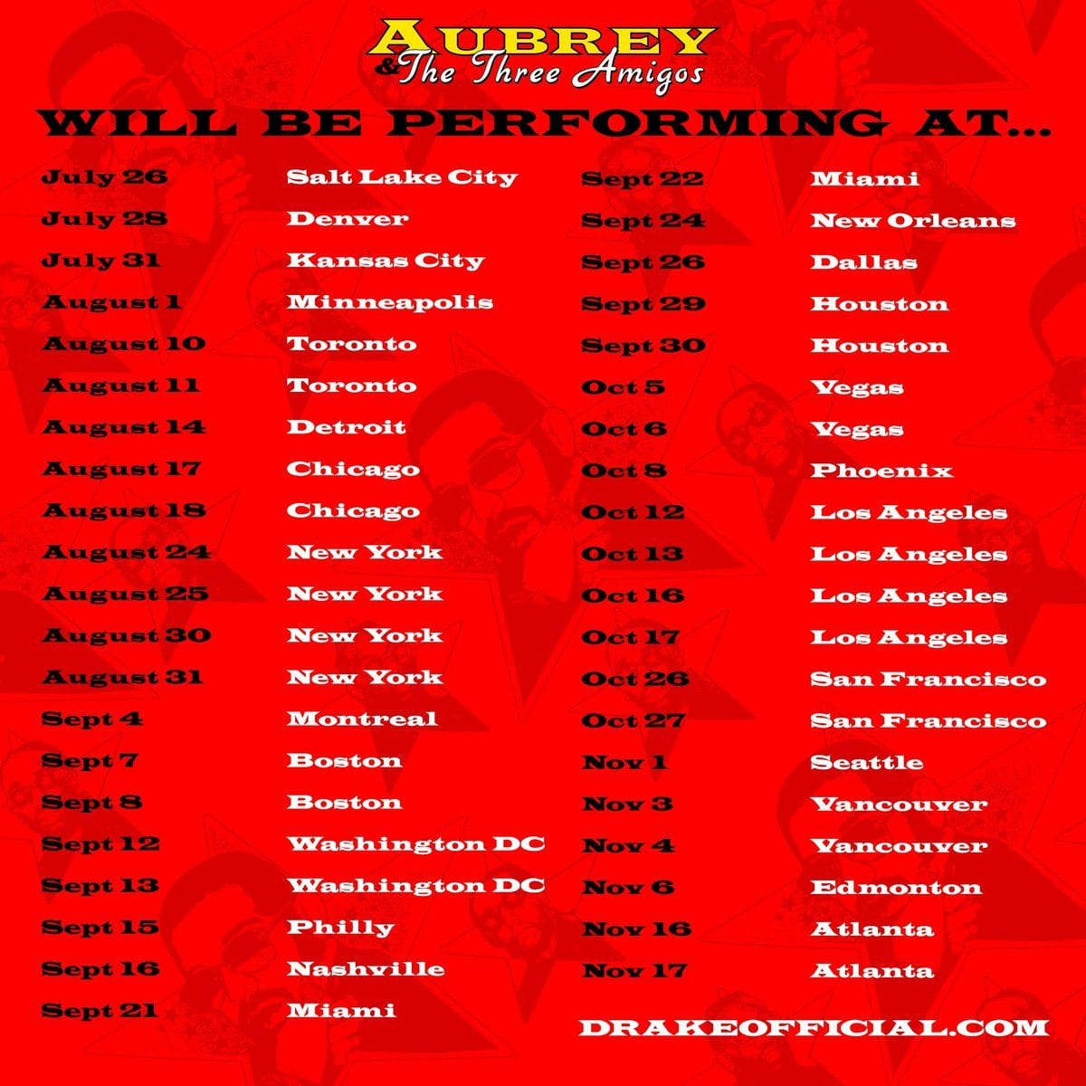 Drake Tour Dates Respect My Region