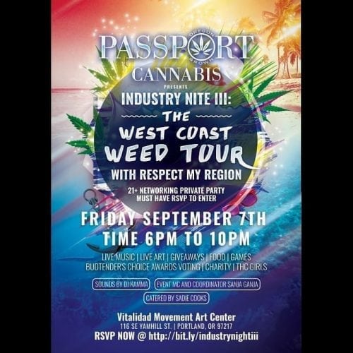 9/7: Passport Cannabis Hosts RMR's West Coast Weed Tour At Vitalidad