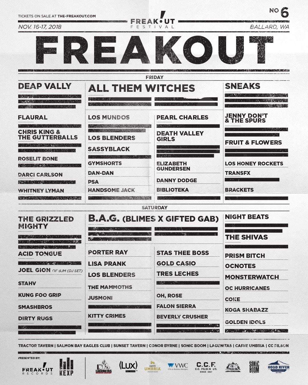 6th Annual Freakout Festival In Ballard Showcased Talent From All Over