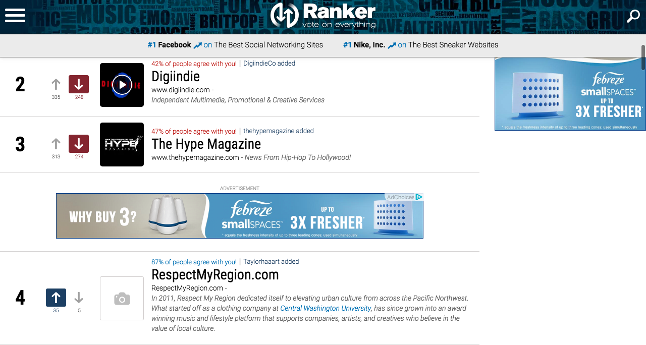 Vote For Respect My Region As The Top Hip-Hop Blog On Ranker.com