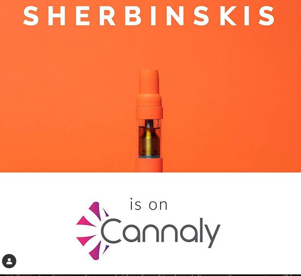 Sherbinskis Cannabis Products Now Available Through Cannaly In California