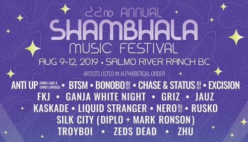 Troyboi Headlining Shambhala Music Festival's AMP Stage + Entire Lineup