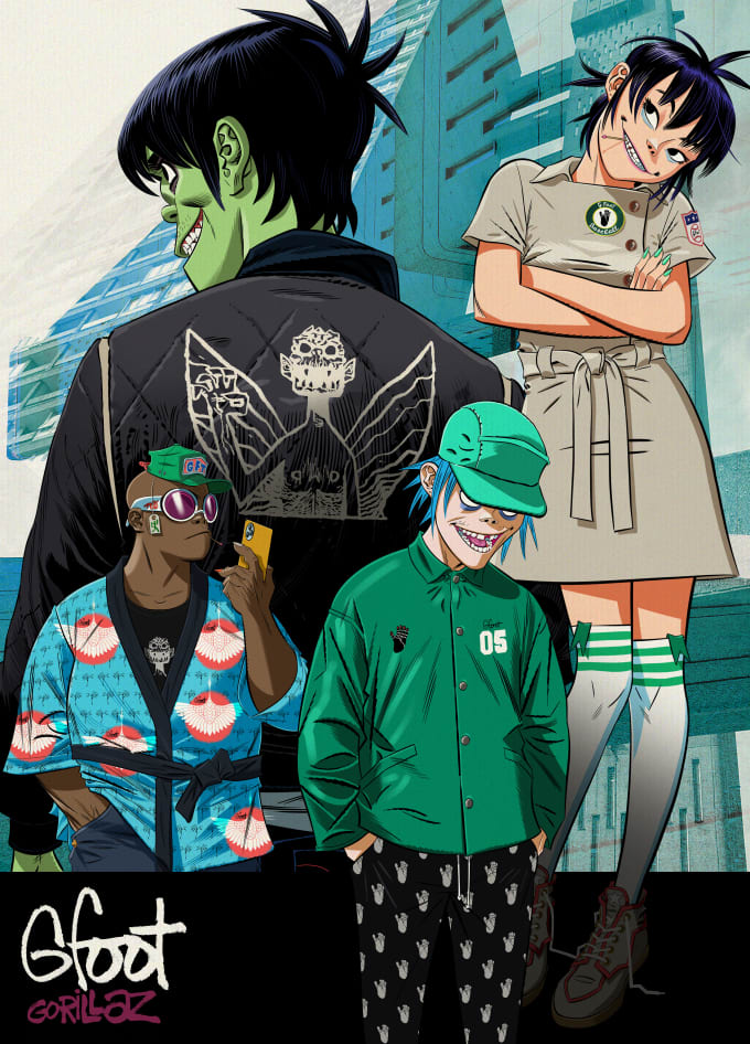 Gorillaz Celebrate 20th Launching 'G Foot' Clothing Brand