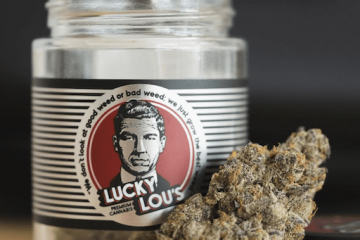 Runtz 41 Lucky Lou's Strain next to jar