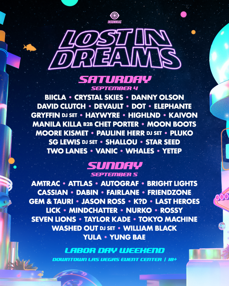 Lost In Dreams 2021 Turned Vegas Into a Menagerie of Prodigious DJ's, Seven Lions, Elephante, Dabin, and More