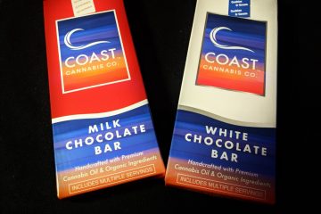 Coast Cannabis Infused Milk and White Chocolate Bars from ASCEND Boston Review