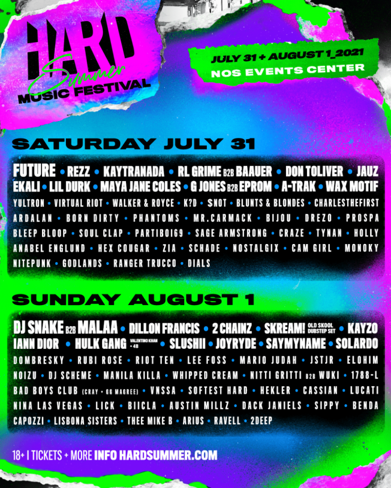 hard summer 2022 fest tickets lineup