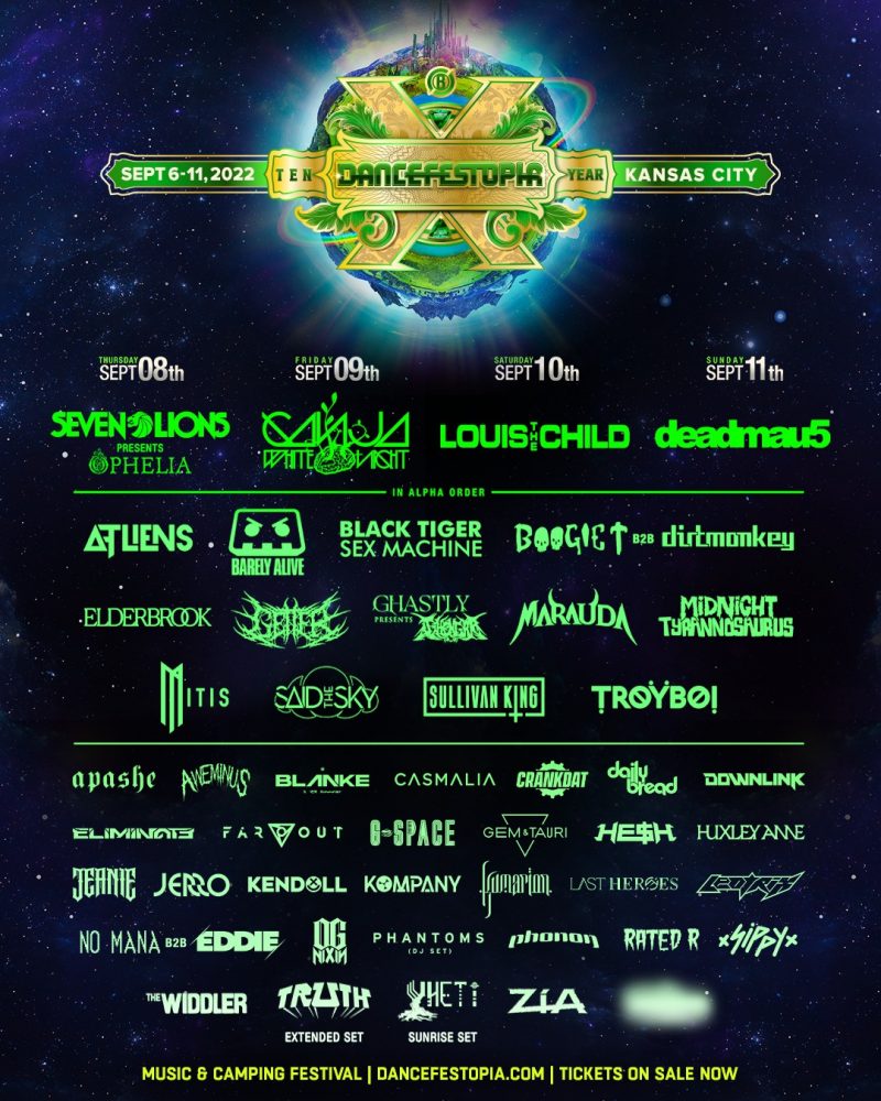 Dancefestopia Announces Impressive 2022 Lineup for 10 Year Anniversary