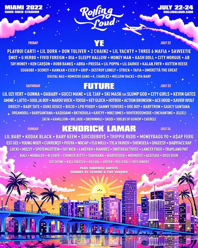 Rolling Loud Miami 2022 Line Up