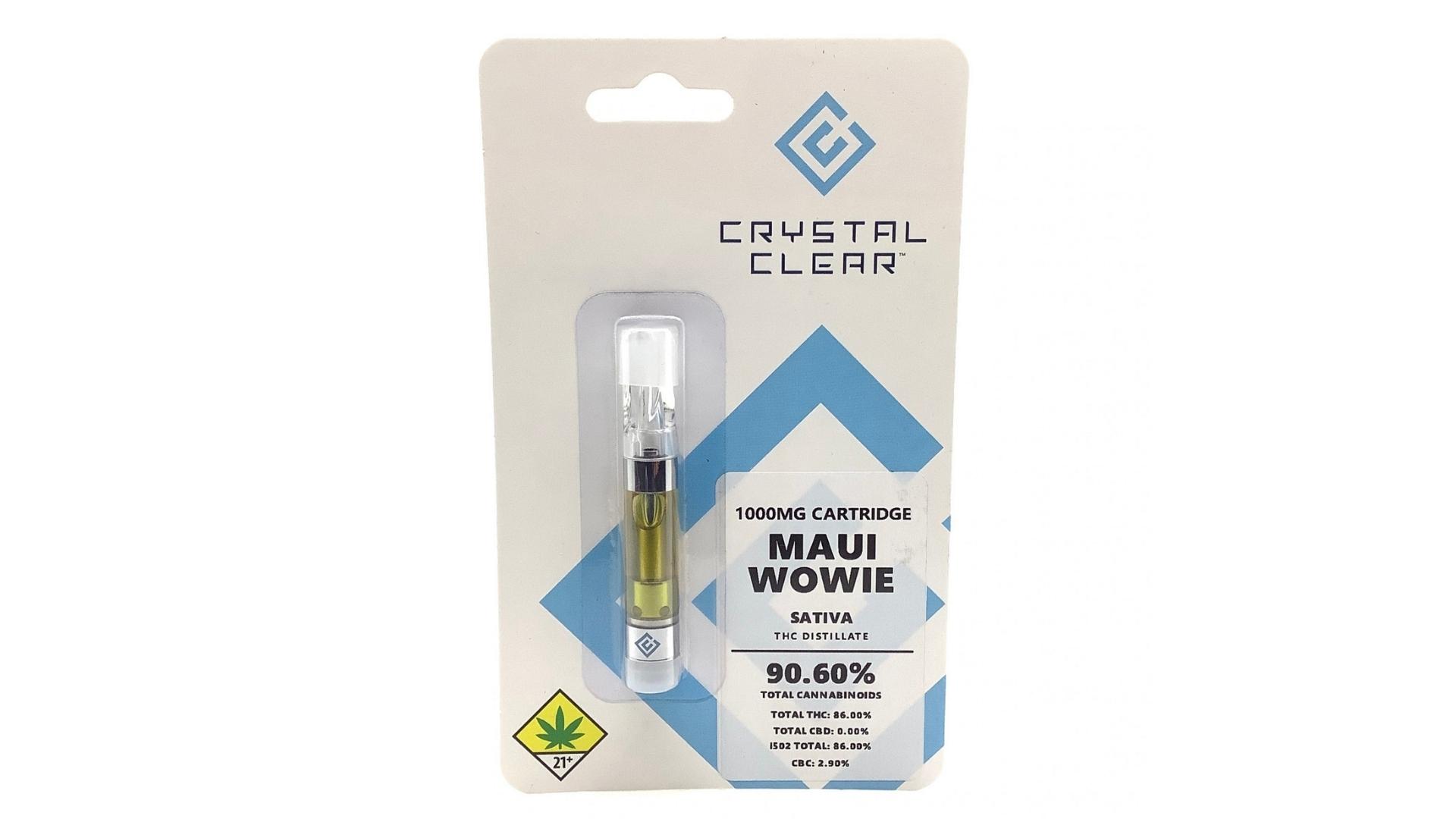 Crystal Clear Maui Wowie Cartridge By 4Front: A Potent Sativa Smoke That May Offer Focus and Nausea Relief