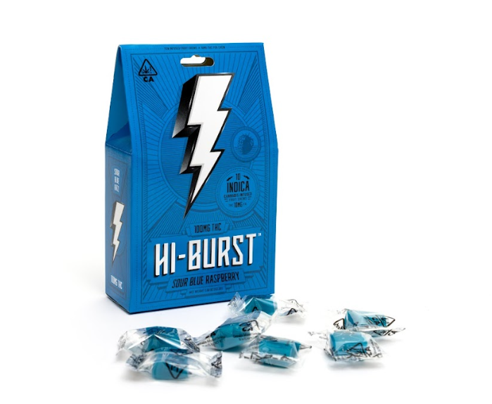 Sour Blue Raspberry Edibles By HiBurst Aim To Leave You CouchLocked