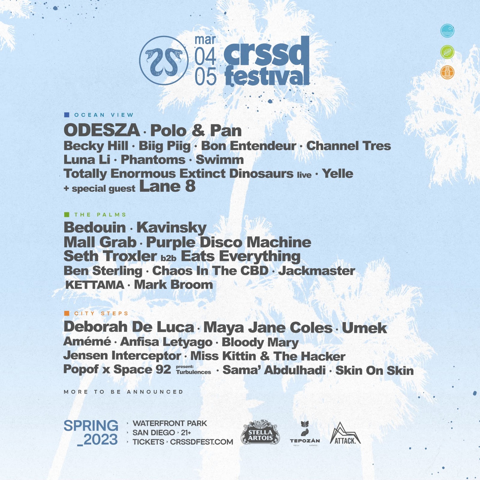 CRSSD Festival Returns To The San Diego Waterfront March 3rd and 4th w