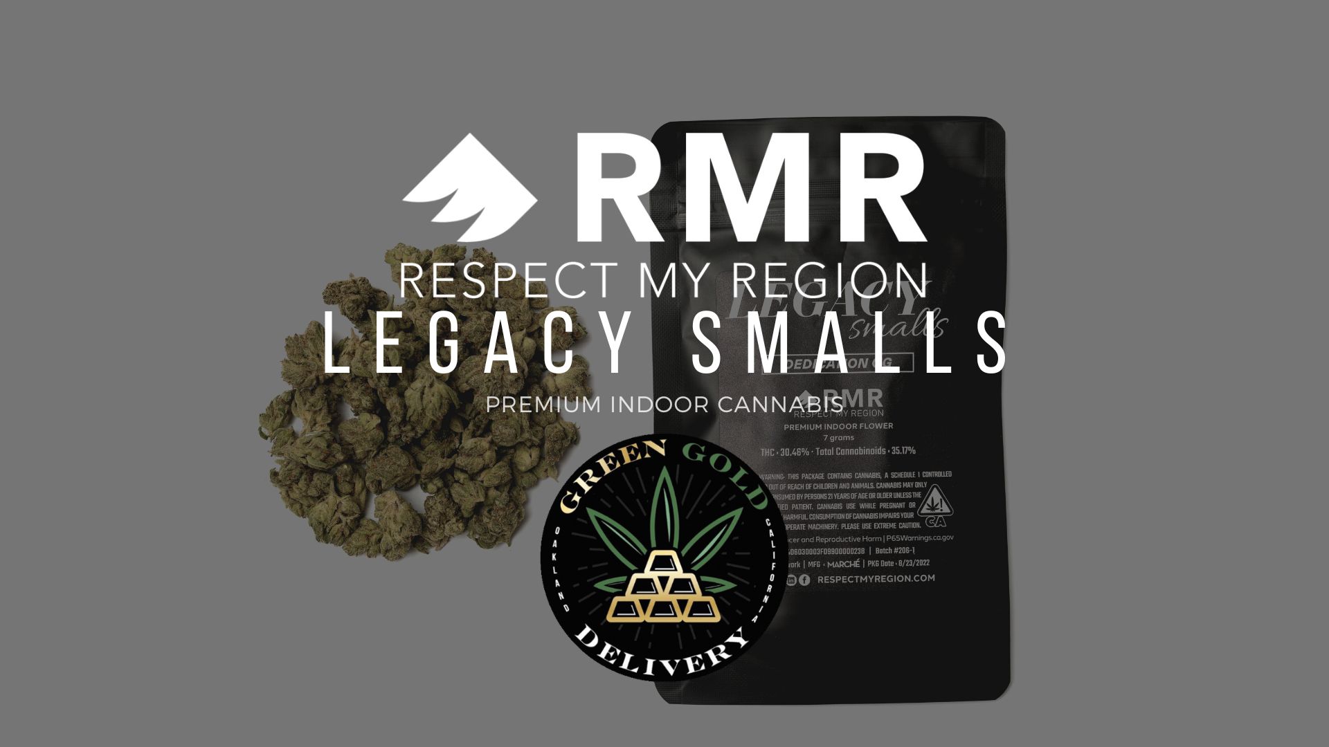 Green Gold Oakland Weed Delivery Now Offering RMR Legacy Smalls 7G Indoor Flower For Just $40 + Tax and Delivery Fee