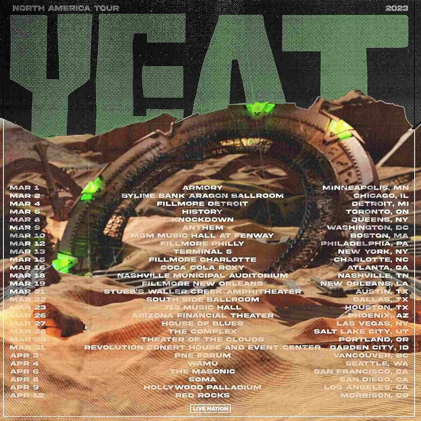 yeat north american tour