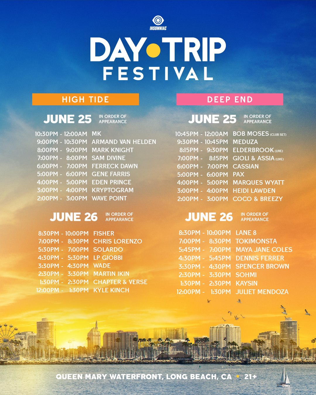 Day Trip Festival set times