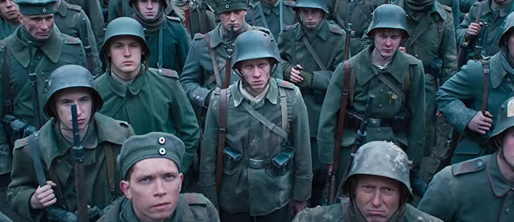 A still from the academy award winning film, "All Quiet on the Western Front".