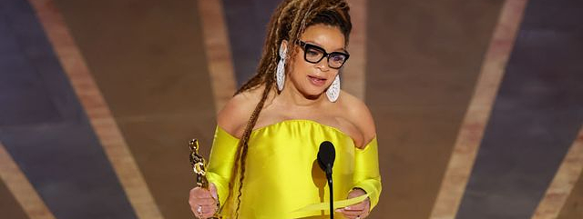 Ruth Carter accepting the 2023 Oscar award for Best Costume Design