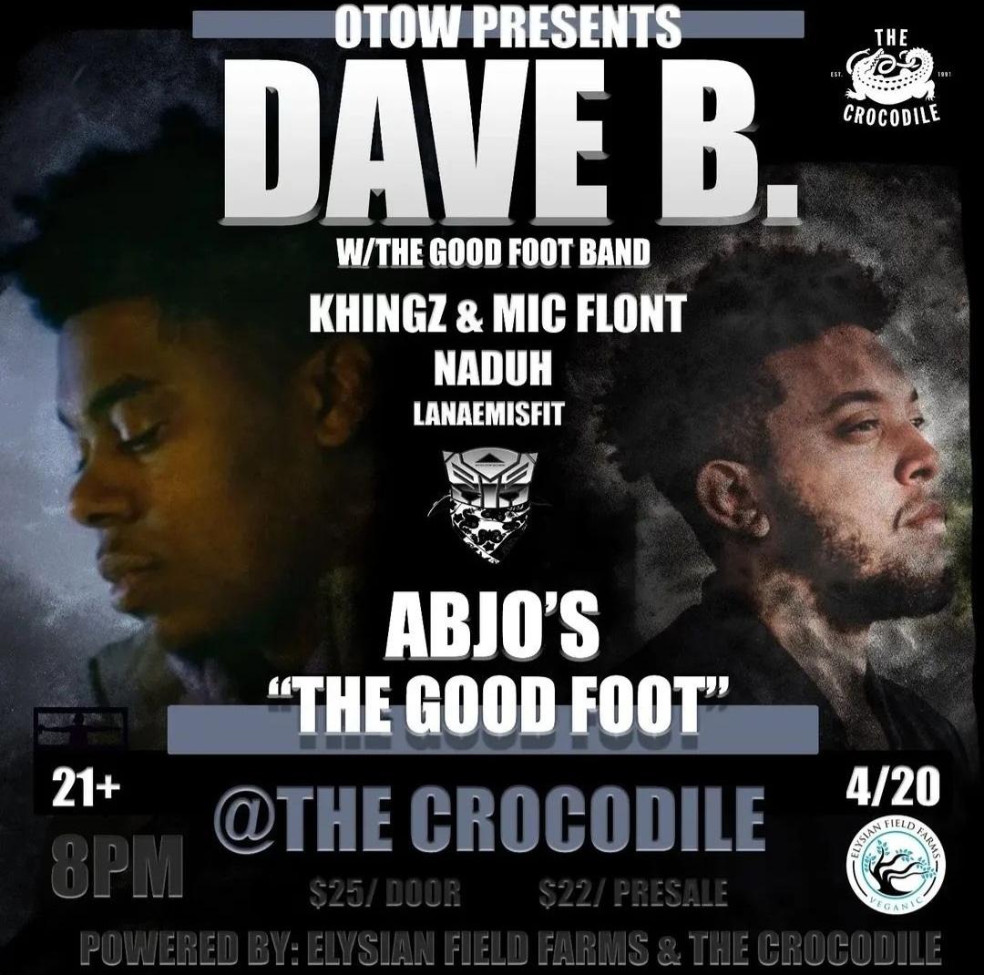 Dave B at the Crocodile with Abjo's the good foot band