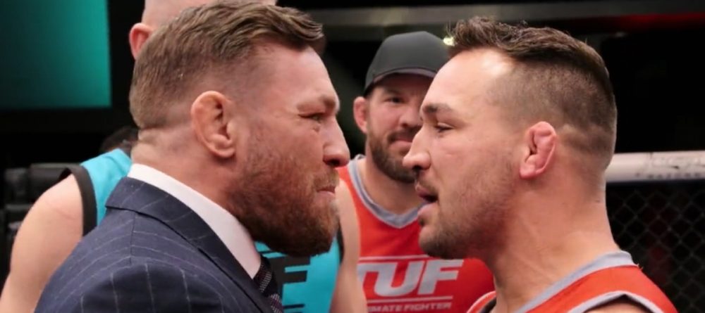 Conor McGregor opposite rival coach Michael Chandler in the upcoming season of The UFC's The Ultimate Fighter.