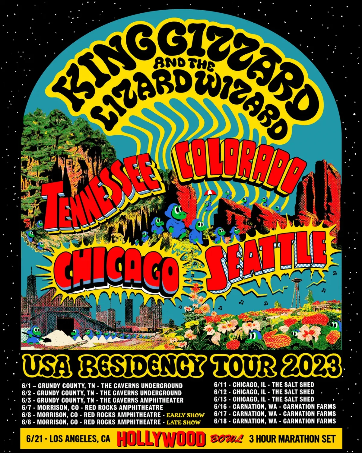 King Gizzard & the Lizard Wizard Slay For Three Hours Straight at
