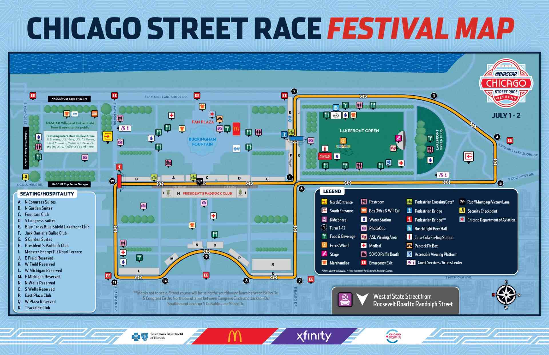 nascar street race chicago festival map