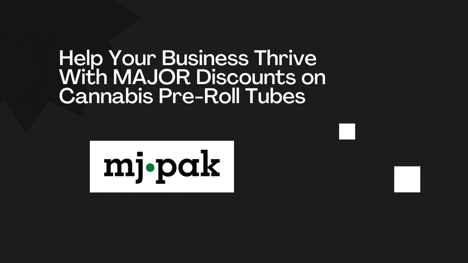 California's MJ-Pak Offering Major Deals On Cannabis Pre-Roll Tube Packaging ($0.042 Per Tube)