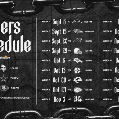 Las Vegas Raiders Announce 2024 Preseason and Regular Season Schedules