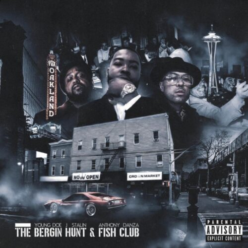 J Stalin, Anthony Danza, Young Doe, "The Bergin Hunt & Fish Club" album artwork | Top Albums from the Pacific Northwest 2024